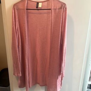 Women’s long cardigan, pink, size L